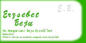 erzsebet beju business card